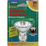 Feit Electric BPQ50MR16/GU10 50-Watt Halogen Reflector Flood Bulb with GU10 Base, Clear