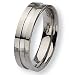 Polished Grooved Titanium Ring (6.0 mm) - Sizes 6-13