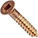 Silicon Bronze Wood Screw, Flat Head, Square Drive
