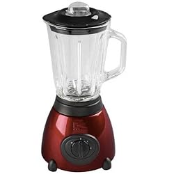 Kalorik BL-16911 500-Watt 2-Speed Countertop Glass Jar 50 Oz. Blender, Metallic Red