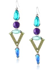 Kensie "Watch The Stars" Hematite-Plated Stone Drop Earrings
