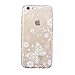 iPhone 6S Case, Sophia Shop Ultra [Thin Slim] Premium Flexible Soft TPU Extra Grip Anti-Scratch Protective Transparent Border Back Cover For Apple iPhone 6S 6(White Butterfly)