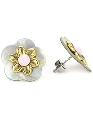 Lenora Dame "Romantic" Mother-Of-Pearl Flower Post Earrings