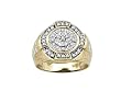 Nice 1/2 Ctw. Men's Genuine Diamond Yellow Gold Ring
