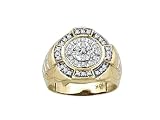 Nice 1/2 Ctw. Men's Genuine Diamond Yellow Gold Ring