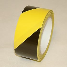 JVCC HZ-8LP Laminated Premium Hazard Warning Tape: 2 in. x 18 yds. (Black with Yellow stripes)