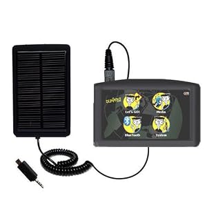 Solar Powered Rechargeable External Battery Pocket Charger for the Maylong FD-430 GPS For Dummies – uses Gomadic TipExchange Technology