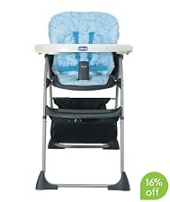 Chicco Happy Snack Highchair - Blue Scribble