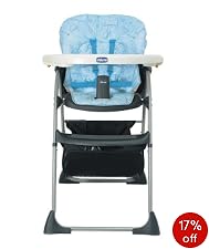 Chicco Happy Snack Highchair - Blue Scribble