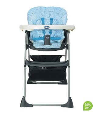 Chicco Happy Snack Highchair - Blue Scribble