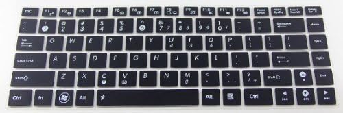 Folox® Thin Silicone Backlit Keyboard Protector Cover for ASUS Laptop K42j K42f K43 K42d K45v K46c Vx5 X35 X35s X32u X401 X42n S46c S46e S400 R400e R400v R405 Pro8fj Pro4js F401 X450e X401a X401u X402c E46c (Black)