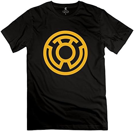 CHADLAVIGNE 100% Cotton Men's Sheldons Yellow Lantern T-shirt - L Black