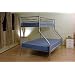 BUNK BED TWIN SLEEPER SILVER METAL WITH 2 ECONOMY MATTRESSES