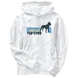 Hoodie Mens White  FRIENDS FUR - EVER - American Staffordshire Terrier  Dogs