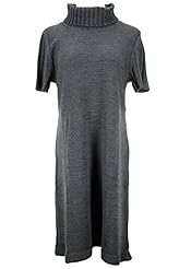 Sweater Acrylic/Wool/Knit Striped Print Turtleneck  Dress