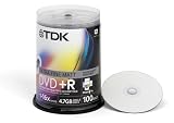 TDK DVD+R47PWWCBED100 DVD+R 16x Printable 100 pack