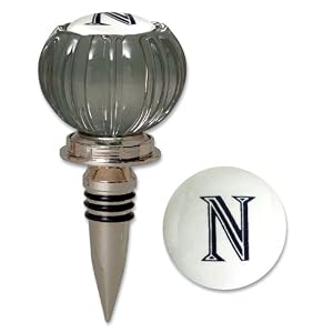 Door Knob Monogram Wine Stopper N by