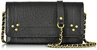 JEROME DREYFUSS WOMEN'S 28JACKAG BLACK LEATHER CLUTCH