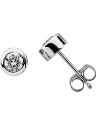 1/2 ct tw I1 G-H Diamond Stud Earrings in 14k White Gold