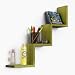 Trista - [Moss Green] Ladder-Shaped Leather Shelf / Bookshelf / Floating Shelf