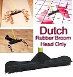 Dutch Rubber Broom 12" Head- 12 inches Rubber Broom Head Only