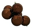 Club Pack of 16 Shiny Chocolate Brown Glass Ball Christmas Ornaments 4" (100mm)