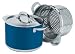 blinQ  8.0 Quart Stockpot with Pasta Insert Mystic Blue