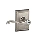 Schlage F51ACC619ADD Addison Collection Accent Keyed Entry Lever, Satin Nickel