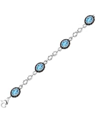 Blue Topaz and Diamond Bracelet