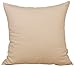 TangDepot Handmade Decorative Solid 100% Cotton Canvas Throw Pillow Cover/Pillow Sham, (12 INCH x 12 INCH, Cream, 1 Count (Pack of 1))