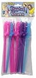 Party Pecker Straws 10pk - 5 Asst Colors Party Pecker Straws 10pk - 5 Asst Colors