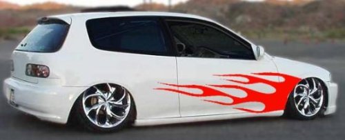 FLAME FLAMES Graphic Graphics Decal Decals Car Truck #2 Sizw 11.5