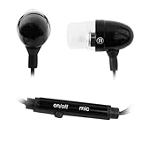 GTMax Black 3.5mm Metal Stereo Headset Handsfree Soft Gel Earbud with Micro ....