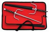 Sai Case Blk w/red lining & zipper - Valor 11, Martial Arts Sais