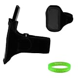 Quality Black Motorola Droid Razr Maxx HD Phone Armband with Sweat Resistant Lining and Extra Key Pocket for Smart Phone + VanGoddy Wrist Band!!