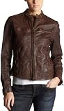Levi's Women's Leather Moto Racer,Dk Brown,Small