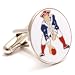 Vintage New England Patriots NFL Cufflinks w/Jewelry Box