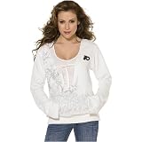 GIII Philadelphia Flyers Women's Raw Edge Hoody touch by Alyssa Milano