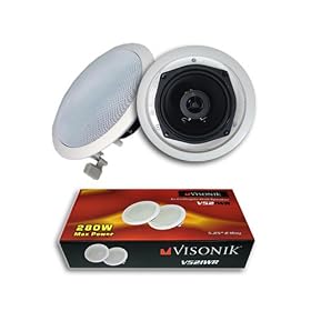 New Visonik V52IWR 2-Way In-Wall Ceiling Speakers FS NR