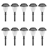 Malibu 10-Pack Solar Plastic Walk Light with White LED, Black LZ702W10