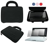 2n1 Combo - Assorted Colors Executive Nylon Cube Case + Screen Protector kit Compatible with Acer Aspire One 8.9 Mini Laptop - Compatible with - 3Cell and 6Cell Extended Battery ONLY (Acer Aspire One Laptop NOT included)
