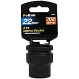 Pro-Grade 16284 3/4-Inch Drive 6 Point 22mm Impact Socket, 1-Pack [並行輸入品]
