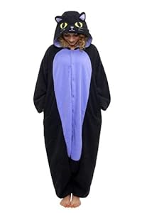 Spooky Black Cat Kigurumi (Adult Mid Night Cat)