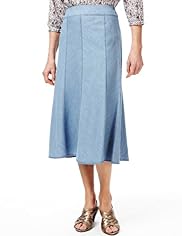Classic Collection Pure Cotton Panelled Denim Skirt