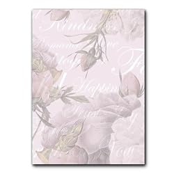 "Congratulations" with Roses - 5" x 7" Vellum Overlay Greeting Card