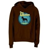 DOG ADDICTION : American Staffordshire Terrier Dogs Womens Hoodie (Brown, X-Small - XXX-Large)