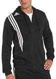 adidas Men's Sereno Hooded Jacket, Black/White, Small