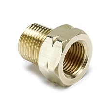 Auto Meter 2370 3/8" Brass NPT Mechanical Temperature Adapter