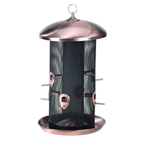 Hiatt Manufacturing 60030 Green Esteem Copper High Capacity Twin Chamber Bird Feeder by