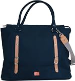 PacaPod Changing Bag – Mirano – navy: leather baby changing bags